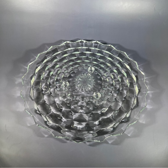 Vintage Fostoria American Pattern Footed Cake Plate Wedding Anniversary BDay - Picture 4 of 10